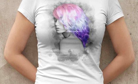 Pretty Girl With Pink Hair